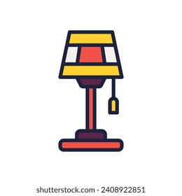 table lamp icon. vector filled color icon for your website, mobile, presentation, and logo design.