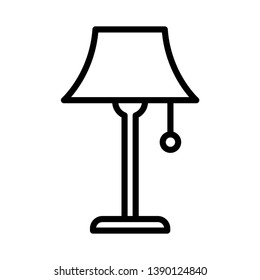 Table Lamp Icon Vector Illustration Logo Template