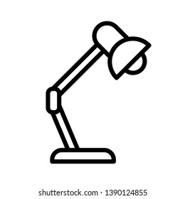 Table Lamp Icon Vector Illustration Logo Template