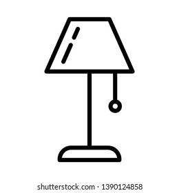 Table Lamp Icon Vector Illustration Logo Template