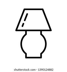 Table Lamp Icon Vector Illustration Logo Template