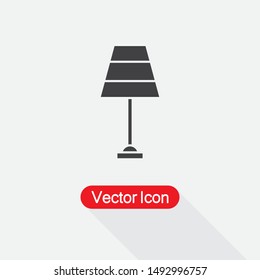 Table Lamp Icon Vector Illustration Eps10