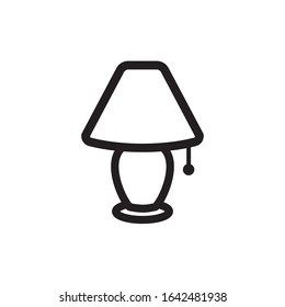 Table Lamp Icon Vector Illustration 