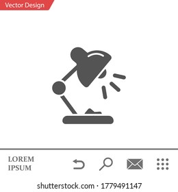 icono de la lámpara de tabla. Ilustración del vector EPS 10.