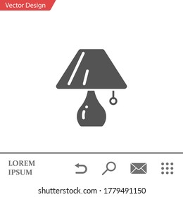 icono de la lámpara de tabla. Ilustración del vector EPS 10.