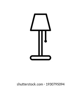 Icono de la lámpara de mesa ilustración del logotipo para muchos fines. Aislado sobre fondo blanco.