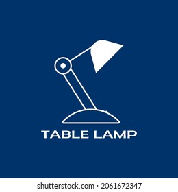 Diseño de ilustración vectorial de icono de la lámpara de mesa.
