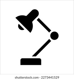 Symbol einer Tischlampe. Vektorgrafik für Web und Handy auf weißem Hintergrund