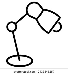 icono de lámpara de mesa símbolo de ilustración vectorial