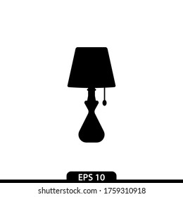 Table lamp icon vector image