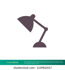 Table Lamp Icon Vector Logo Template Illustration Design. Vector EPS 10.