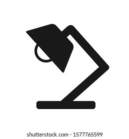 Table Lamp Icon Vector Sign. Desk Light Lamp Icon