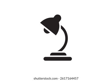 Table lamp icon vector silhouette illustration isolated white background