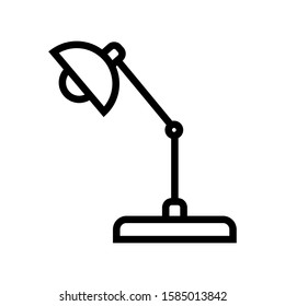 Table lamp icon vector in simple design