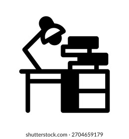 Table Lamp Icon Vector Symbol Design Illustration