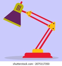 Table lamp icon for work, study and office. Flat table lamp illustration, vector icon.