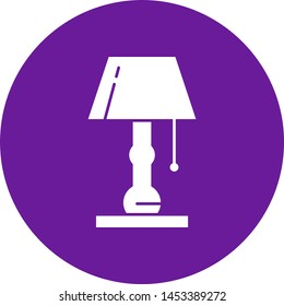 Table lamp icon for your project
