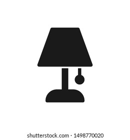 Table lamp icons in solid or glyph style design suitable for website, app, and ui design. Vector illustration with editable stroke and pixel perfect icons on white background. EPS 10.