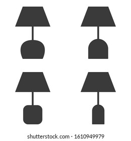 Table lamp icons ,vector background