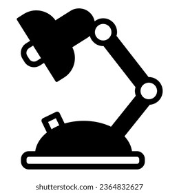 Table lamp, illumination, lighter solid icon, education concept, lighting vector sign on white background, glyph style icon for mobile concept and web design. Vector graphics