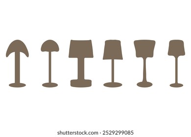 Conjunto de design de ilustração de lâmpada de mesa