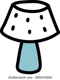 Table lamp, illustration, on a white background.