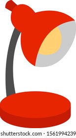 Lámpara de mesa, ilustración, vector sobre fondo blanco.