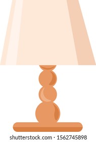 Lámpara de mesa, ilustración, vector sobre fondo blanco.