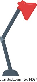 Tischlampe, Illustration, Vektorillustration auf weißem Hintergrund.