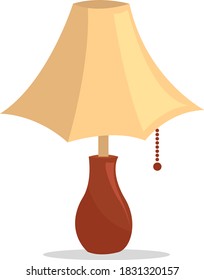 Table lamp, illustration, vector on white background