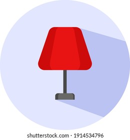 Lámpara de mesa, ilustración, vector sobre fondo blanco.