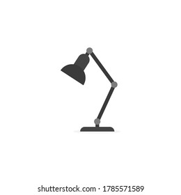Table lamp isolated on white. Vector illustration. Flat style