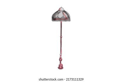 Table lamp isolated on white background