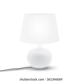 Table lamp isolated on white background