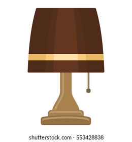 Table lamp isolated on white background, vector illustration.