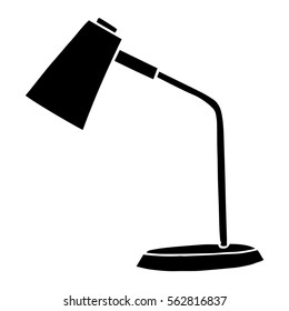 Table lamp isolated on white background. Vector illustration in a sketch style.