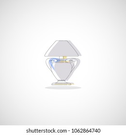 table lamp isolated vecor illustration