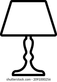 Ilustración vectorial aislada de la lámpara de mesa.