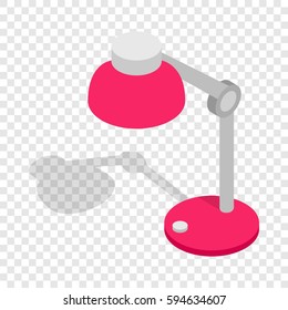 Table lamp isometric icon 3d on a transparent background vector illustration