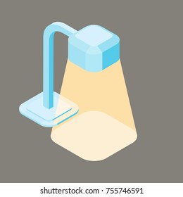 Table lamp in isometric. Vector illustration.