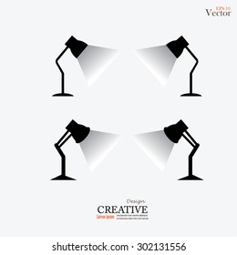 Table Lamp Light Black.table lamp.lamp.vector illustration.