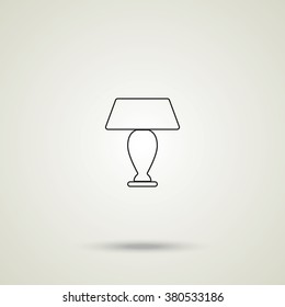 Table lamp light icon.