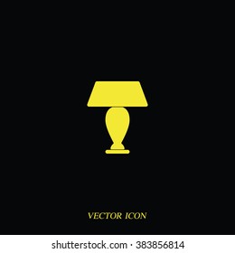 Table lamp light icon.