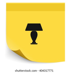 Table lamp light icon.