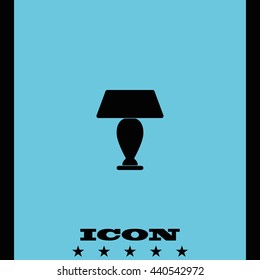 Table lamp light icon.
