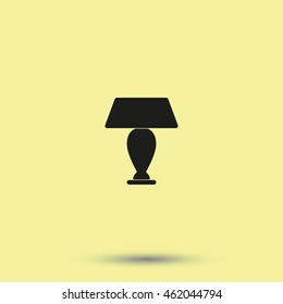 Table lamp light icon.