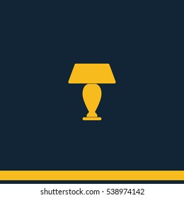 Table lamp light icon.