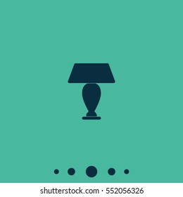 Table lamp light icon.