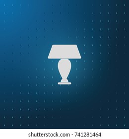 Table lamp light icon.