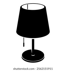 Table Lamp Light icon Black Silhouette Illustration Icon Vector